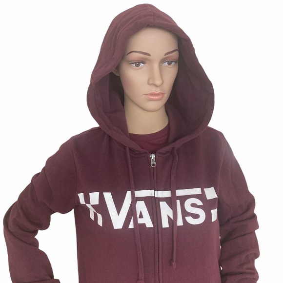 VANS DROP V CHECK ZIP Women's Hoodie Sweatshirt - Picture 6 of 7